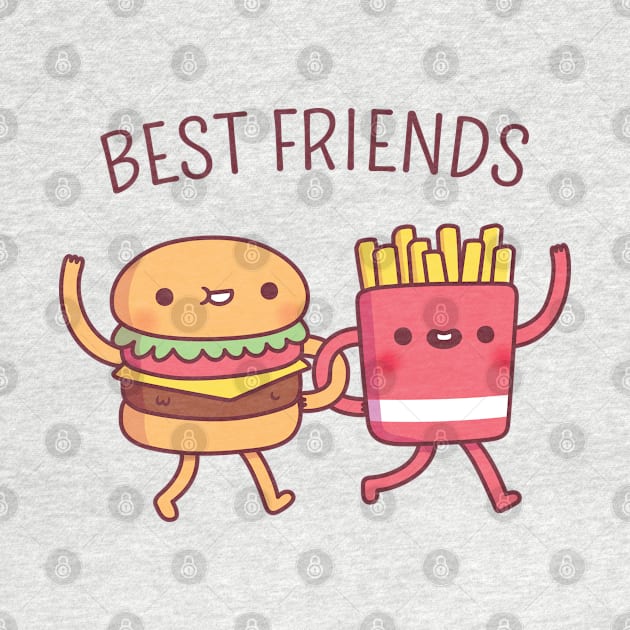 Cute Burger And Fries, Best Friends Funny by rustydoodle